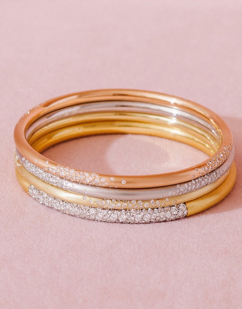 Tracy Conkle CUSTOM Heavy Solid Bangles with Diamonds
