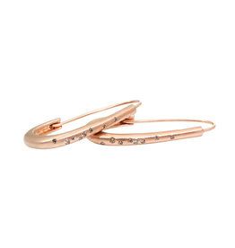 Oval Katachi Hoop Earrings in 14k Rose Gold