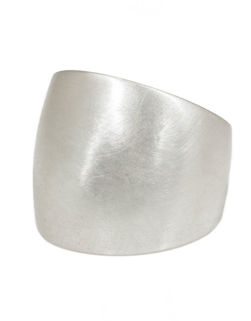 Round Cuba Ring in Silver