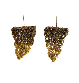 Triangle Flag Earrings in Gold Gradient