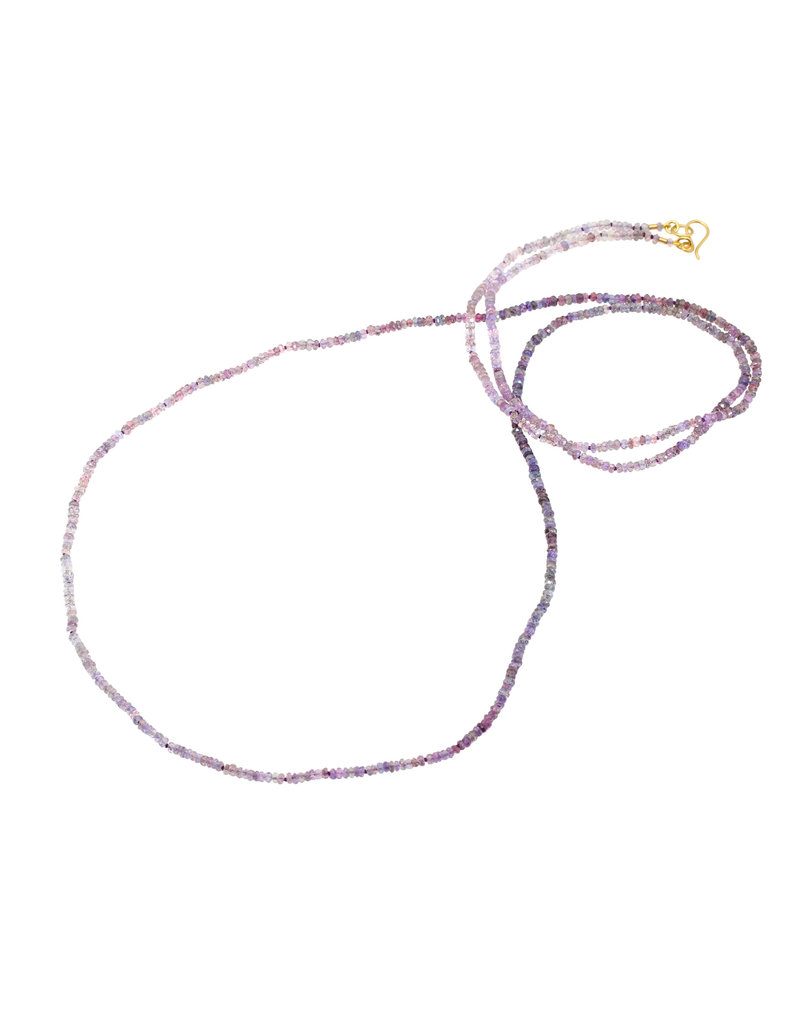 Lavender Ombré Sapphire Necklace with 18k Gold Clasp
