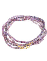 Lavender Ombré Sapphire Necklace with 18k Gold Clasp