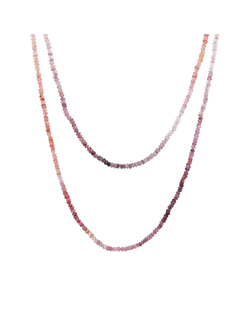 Plum & Wine Ombre Sapphire Necklace with 18k Gold Clasp