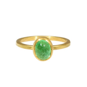 Tsavorite Garnet Ring in 22k and 20k Gold