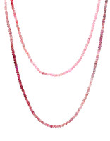 Multi-Pink Ombre Sapphire Necklace with 18k Gold Clasp