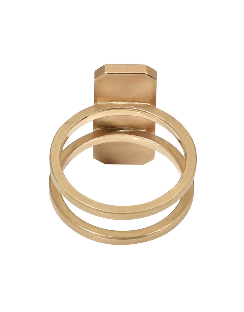 Double Shank Totem Ring in 14k Gold