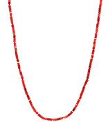 Red Coral Necklace with 18k Gold Beads