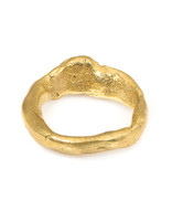 Brass Ring with Two Yellow Stones