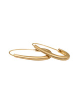 Oval Katachi Hoop Earrings in 14k Yellow Gold