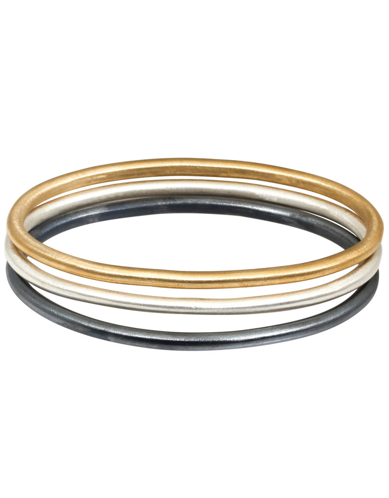 Plain Oval Bangle in Golden Bronze