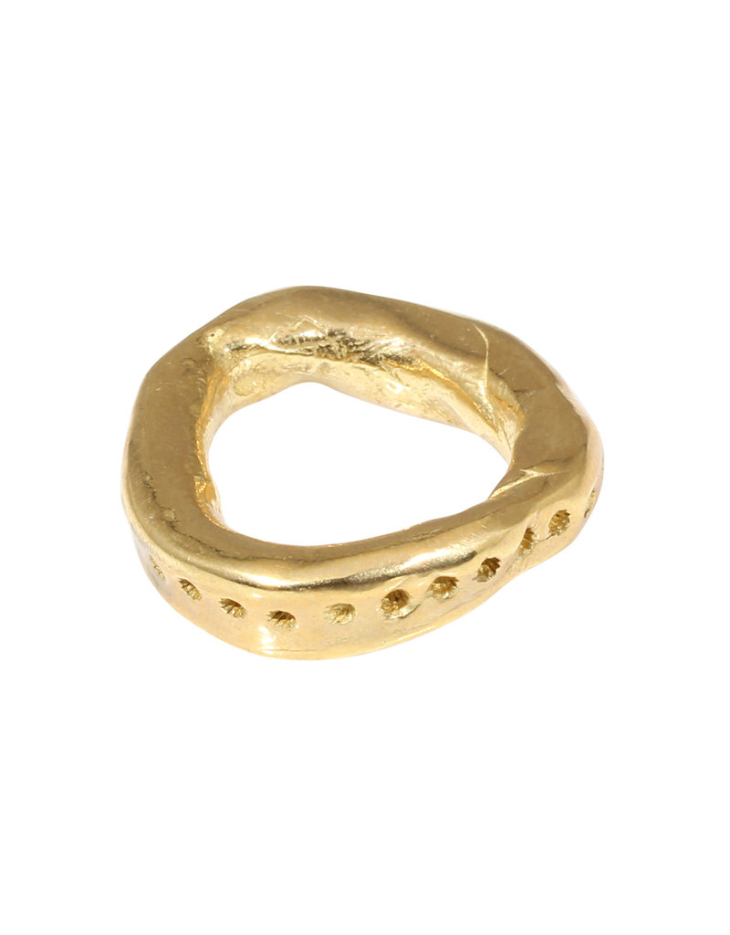 Small Burr Mark Brass Ring