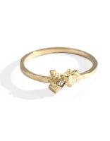 Sugar Babe Ring in 18k Gold with Square Diamond