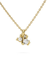 Diamond and Granule Cluster Pendant in 18k Yellow Gold