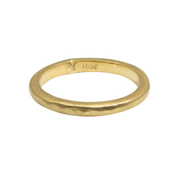 2.5mm Hammered Texture Band in 18k Yellow Gold