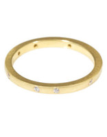 Simple Architectural in 18k Yellow Gold with White Diamonds