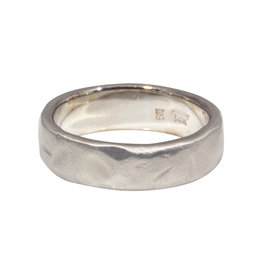 6mm Rough Band in 14k White Gold