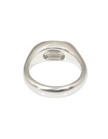 Antique Cushion Cut Oval Diamond Ring in Platinum