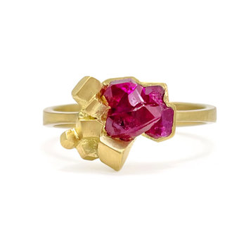 Rock Candy Ruby Cluster Ring in 18k Gold