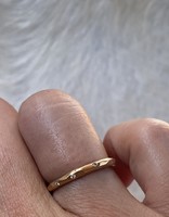 2.25 mm Faceted Band in 18k Rose Gold with White Diamonds
