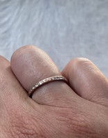 Eternity Band in 14k Rose Gold with Flush Set White Diamonds