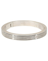 Parts of Four Layered Deco-Slits Sistema Bracelet in Silver