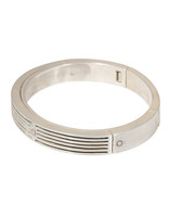 Parts of Four Layered Deco-Slits Sistema Bracelet in Silver