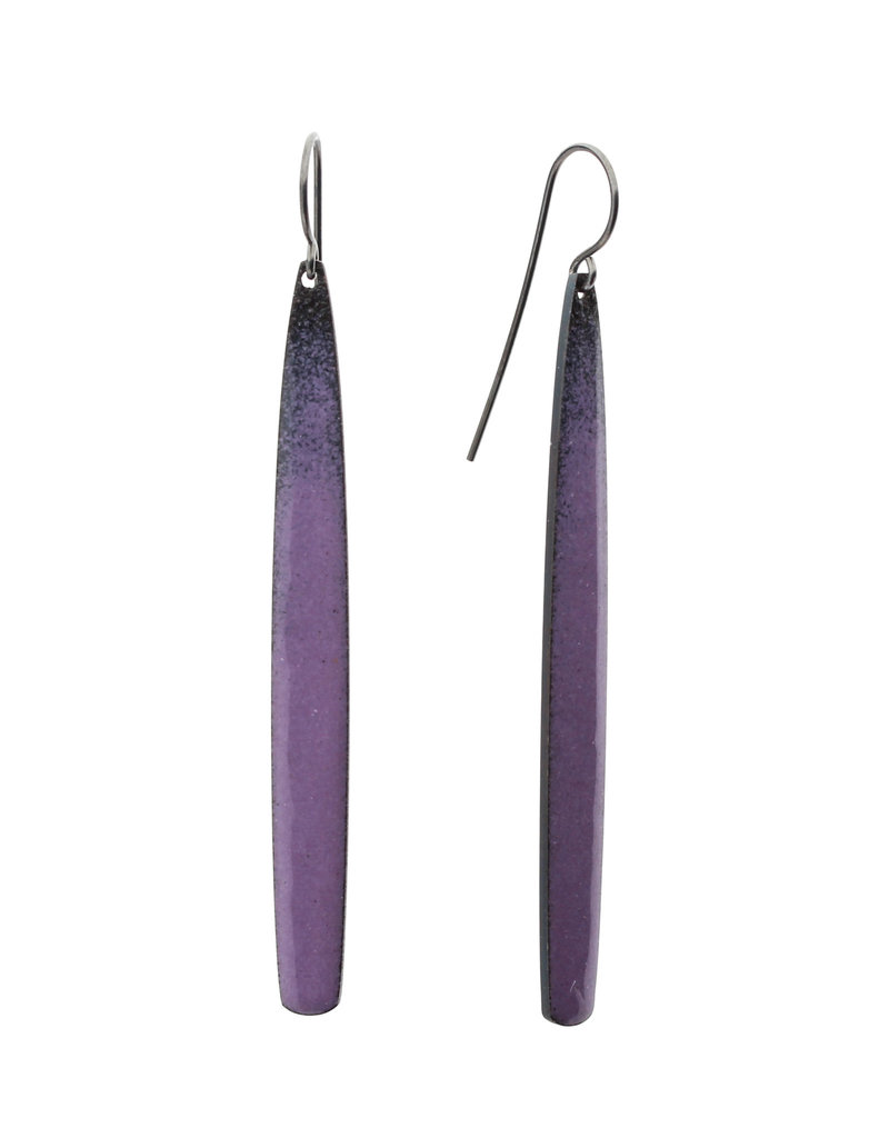 Lavinia Earrings with Purple Enamel