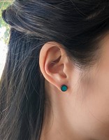 Maddie Post Earrings in Blue Wood (Tropic Blue)