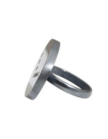 Oval Ring in Oxidized Silver with 7 White Diamonds