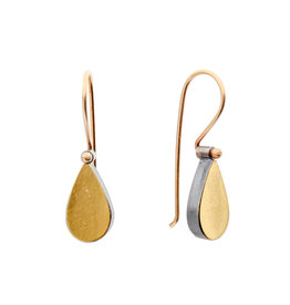 Teardrop Earrings in 22k Bimetal with 14k Wires