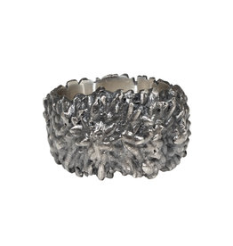 10mm Furry Ring in Oxidized Silver