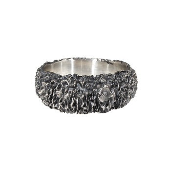7mm Ice Ring in Oxidized Silver