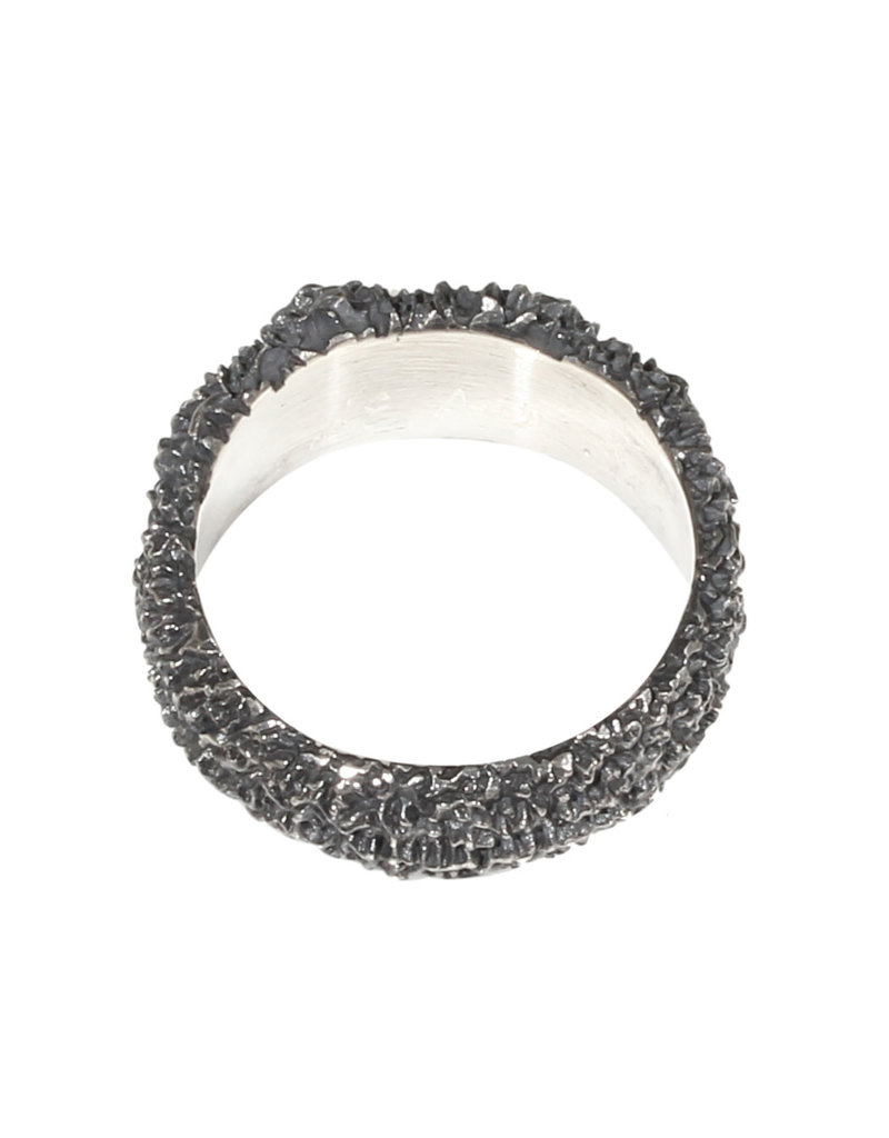 7mm Ice Ring in Oxidized Silver