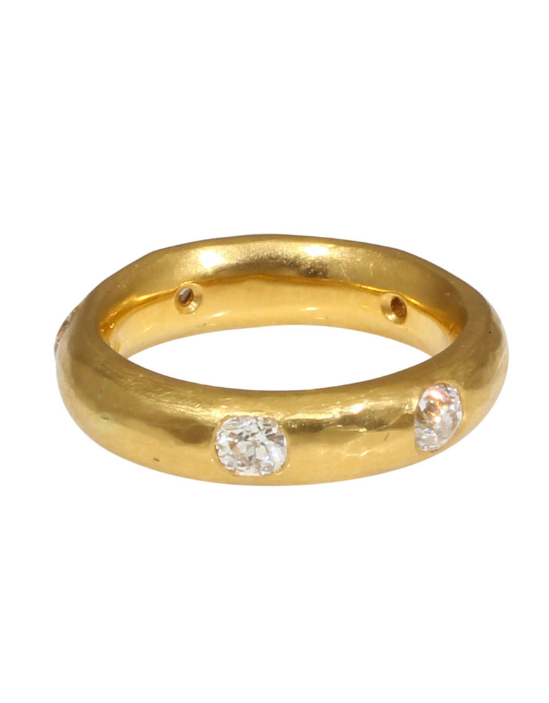 Old European Cut Diamond Ring in 22k Gold