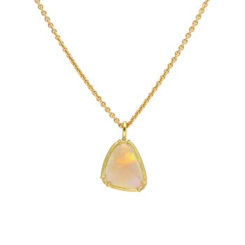 Tura Sugden Opal Pendant in 18k Gold - 20" Chain