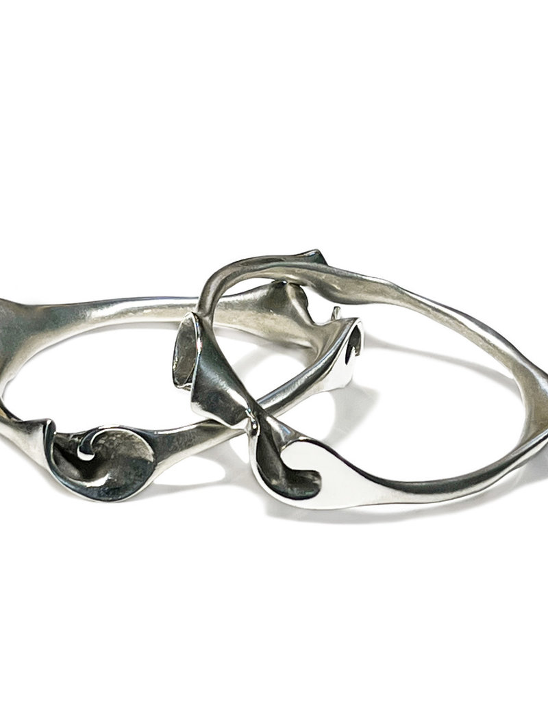 Slide Bangle in Silver - Medium