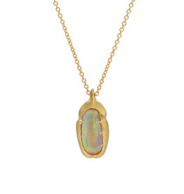 Lisa Ziff Scarab Pendant in 18k with Opal