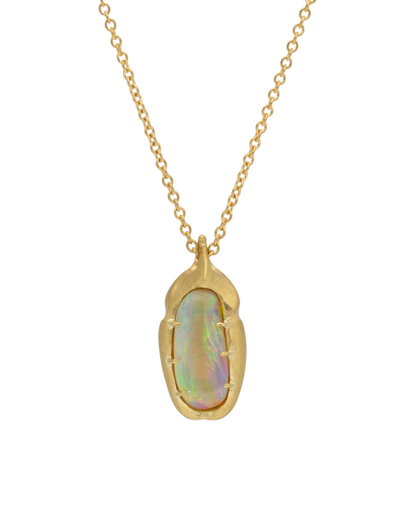Lisa Ziff Scarab Pendant in 18k with Opal