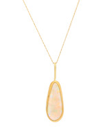 Teardrop Shaped Opal Pendant in 22k and 18k Gold