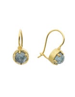 Blue Sapphire Drop Earrings in 18k Gold