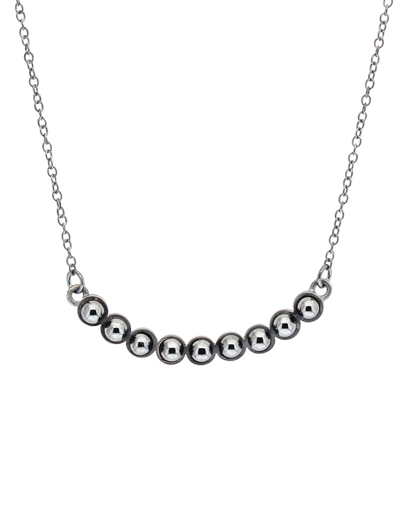 Arc Necklace with Hematite