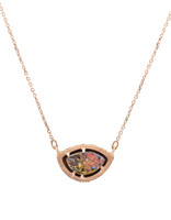 Opal Pendant in Sand-Textured 18k Rose Gold