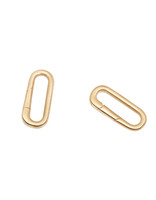 Long Tapered Oval Carabiner 14ky Charm Bail