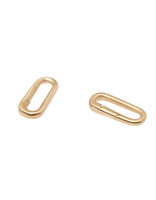 Long Tapered Oval Carabiner 14ky Charm Bail