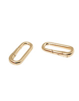 Long Tapered Oval Carabiner 14ky Charm Bail