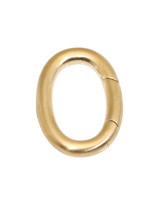 Oval Matte 14ky Matte Charm Bail