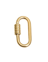 Carabiner Charm Bail in 14k Yellow Gold