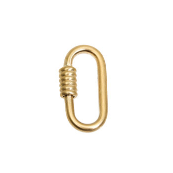 Carabiner Charm Bail in 14k Yellow Gold