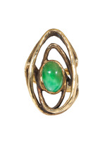 Bob Grabowski Green Jade Ring in 14k Gold