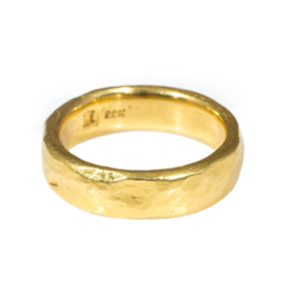 6mm Rough Band in 22k Gold
